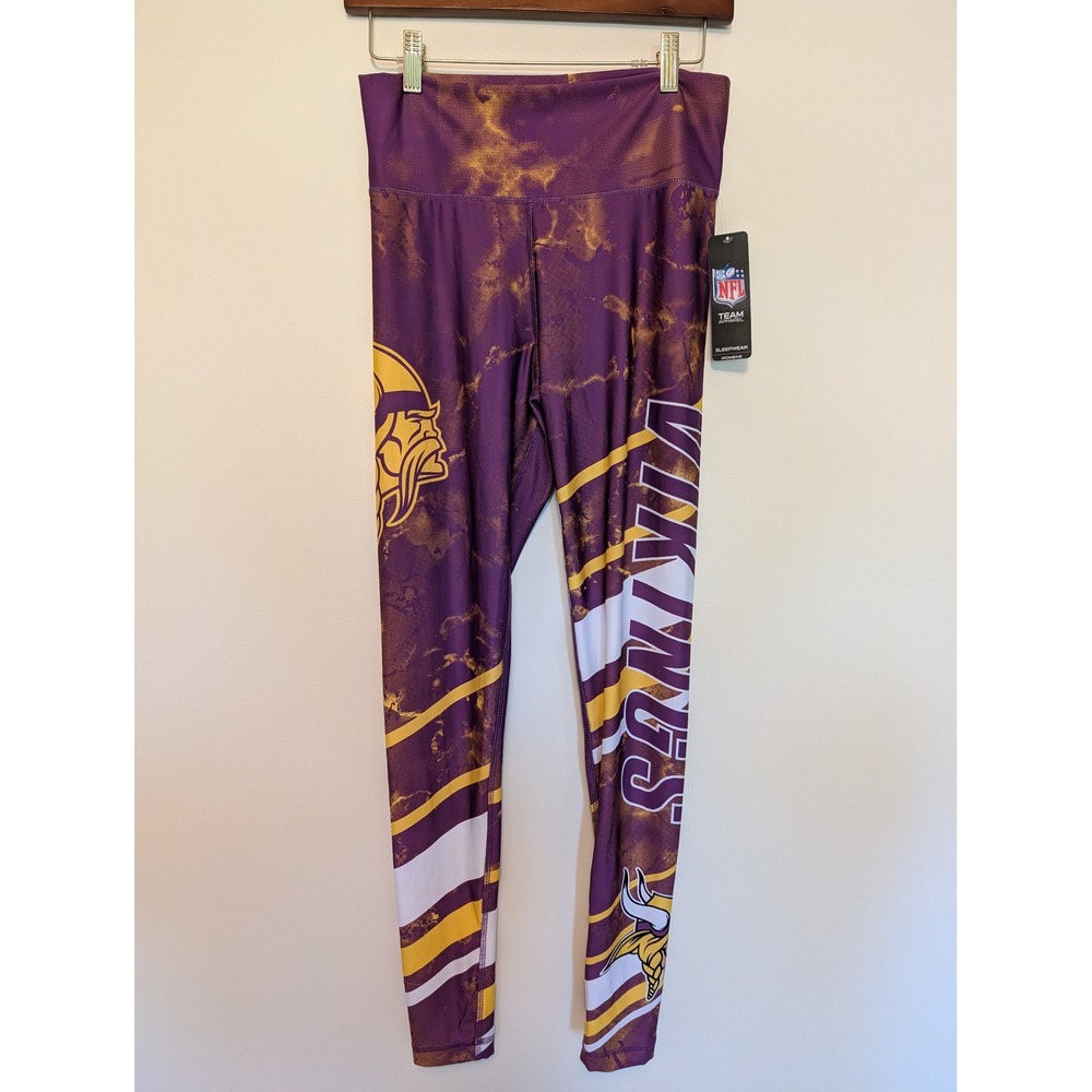 NFL Team Apparel Minnesota Vikings Leggings Purple Womens S NWT (fits 27x29)